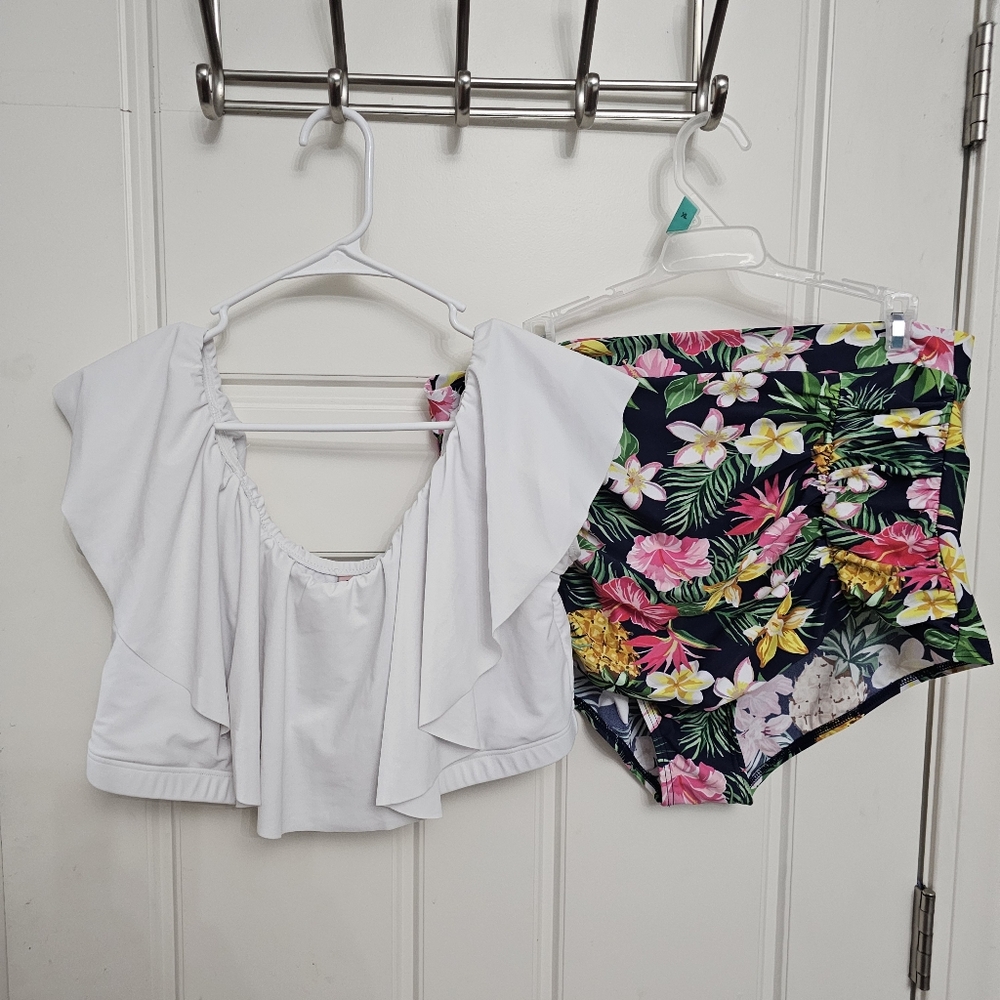 Unique Vintage brand 2 piece swimsuit